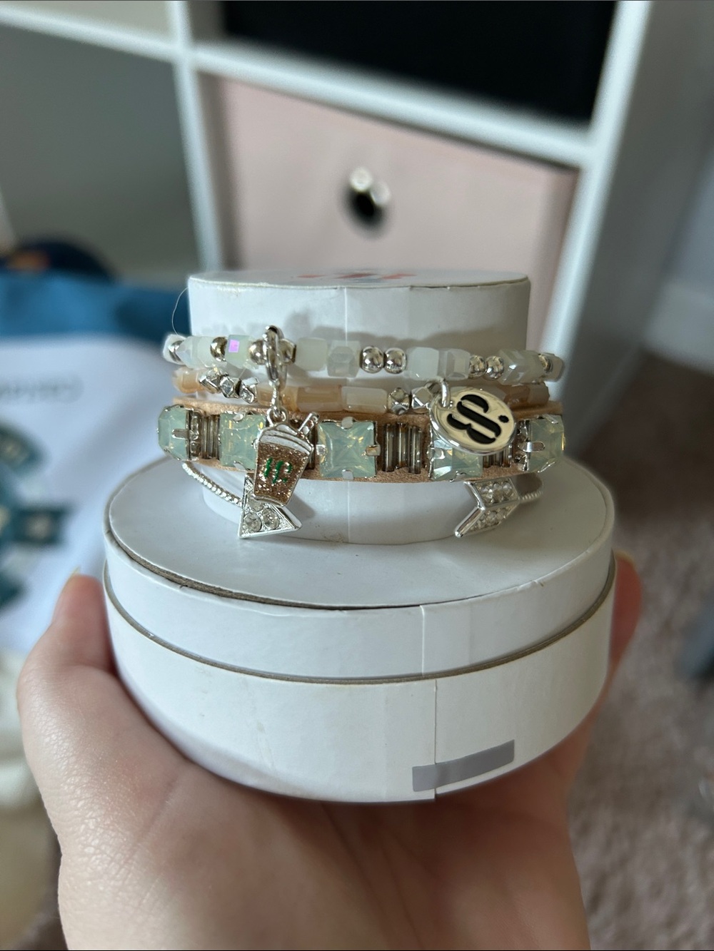 Coffee Cup Bomb Party Bracelet Stack